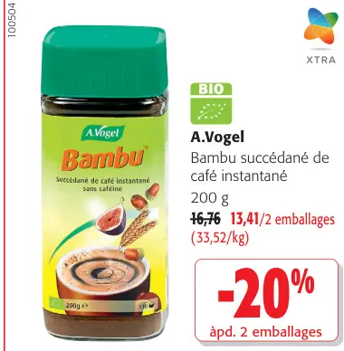 Offre: A.Vogel Bambu succédané de café instantané