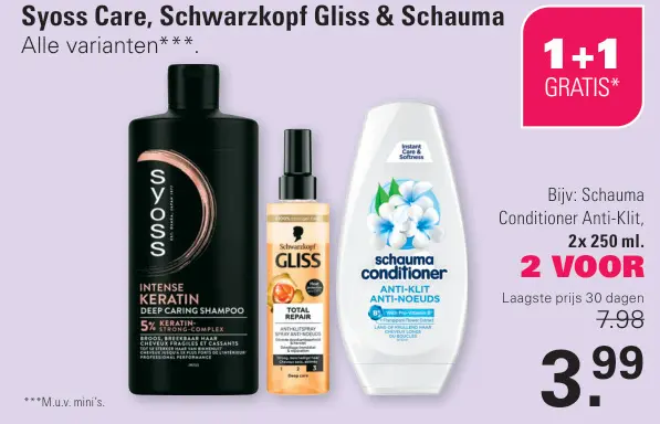 Aanbieding: Care, Schwarzkopf Gliss & Schauma