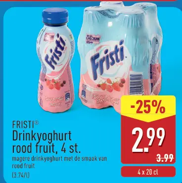 Promotie: Drinkyoghurt rood fruit