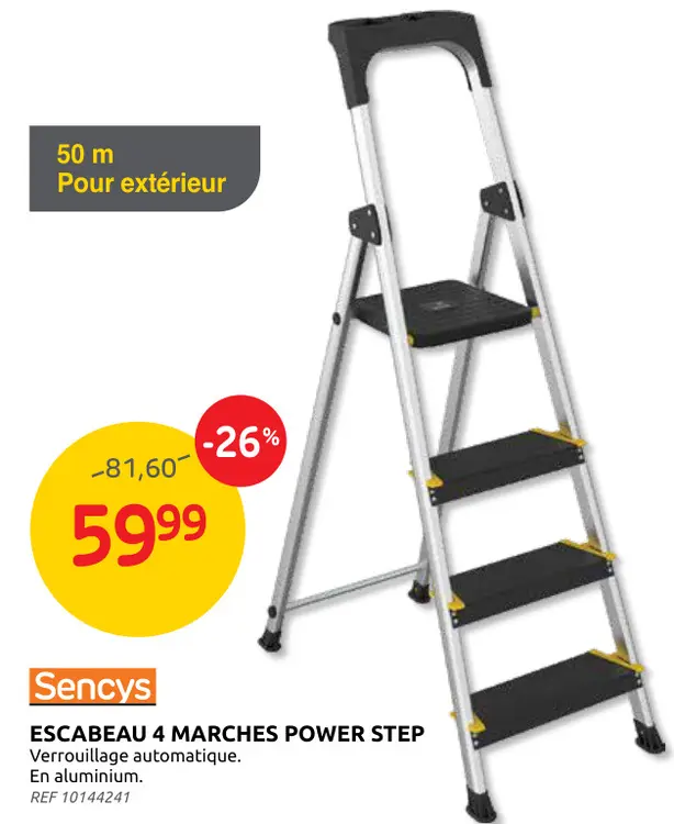 Offre: Escabeau 4 marches power step