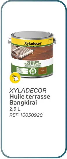 Offre: Huile protectrice xyladecor bois de terrasses bangkirai 2,5l