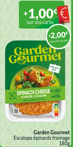 Offre: Escalope épinards fromage