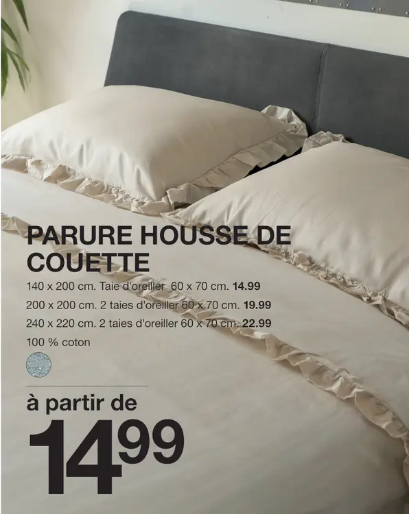 Offre: Parure housse de couette