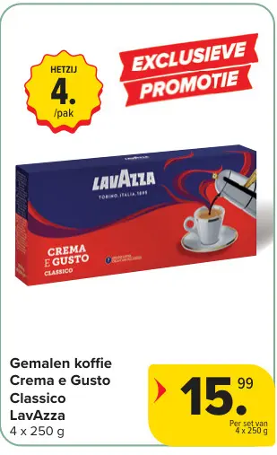 Promotie: Gemalen koffie Crema e Gusto Classico