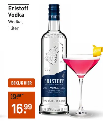 Aanbieding: Eristoff Vodka