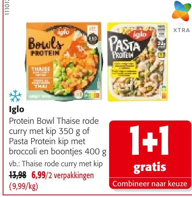 Promotie: Protein Bowl Thaise rode curry met kip of Pas