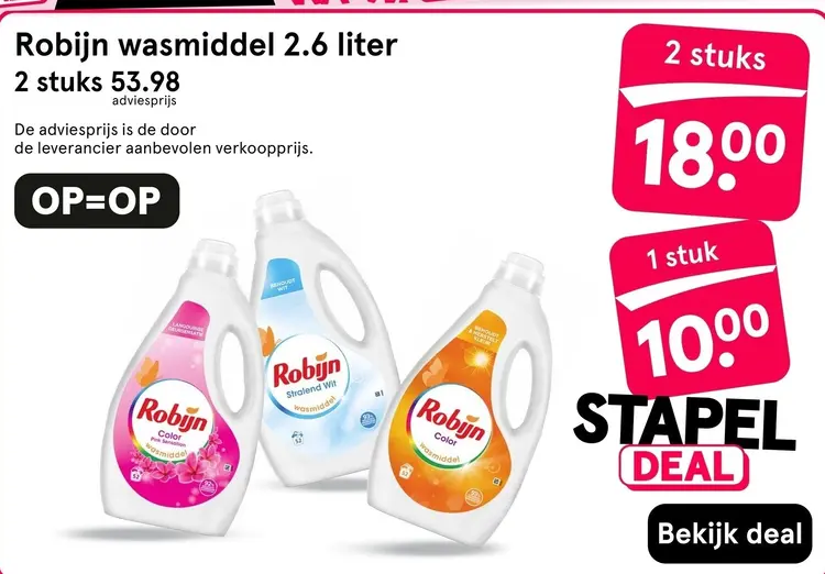 Aanbieding: Wasmiddel 2.6 liter