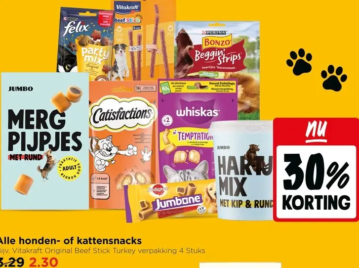 Aanbieding: Honden- of kattensnacks