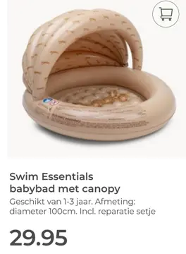 Aanbieding: Swim Essentials babybad met canopy