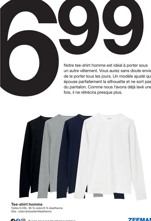 Offre: Tee-shirt homme