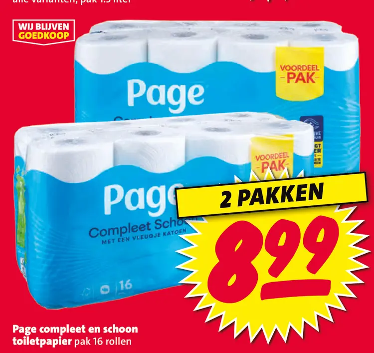 Aanbieding: Page compleet en schoon toiletpapier