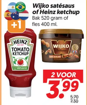 Satésaus of Heinz ketchup