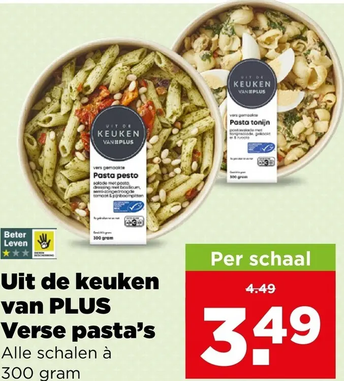 Aanbieding: Uit de keuken van PLUS Verse pasta's