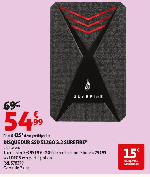 Promotie: Disque dur ssd 512go 3.2