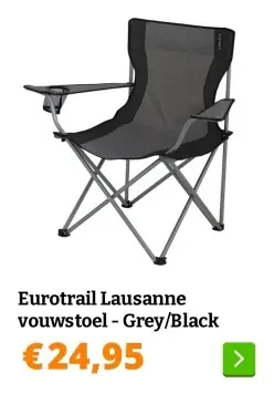 Aanbieding: Lausanne vouwstoel - Grey/Black