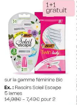 Offre: Rasoirs Soleil Escape 5 lames