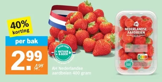 Aanbieding: Nederlandse aardbeien