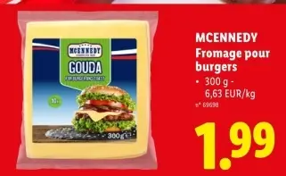Offre: Fromage pour burgers