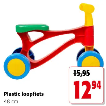 Promotie: Plastic loopfiets