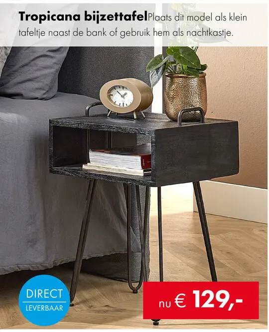 Promotie: Tropicana bijzettafel