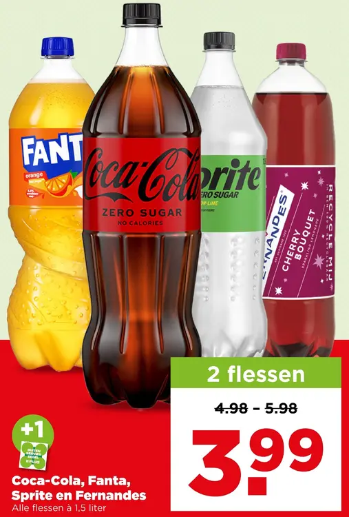 Aanbieding: Coca-Cola, Fanta, Sprite en Fernandes