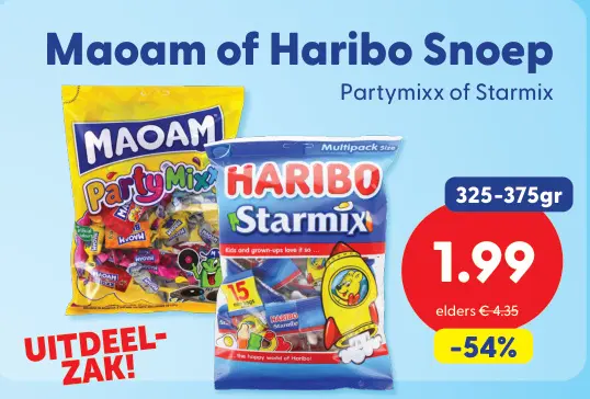 Aanbieding: Maoam of Haribo Snoep