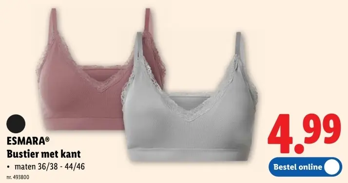 Promotie: Bustier met kant