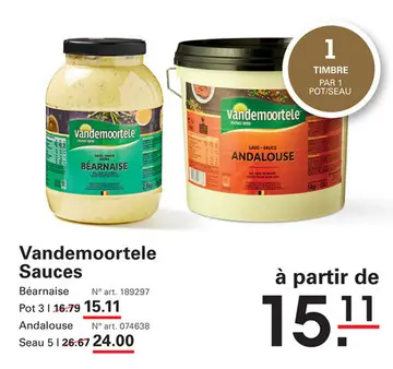 Offre: Vandemoortele Sauces