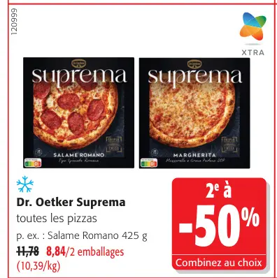 Offre: Toutes les pizzas