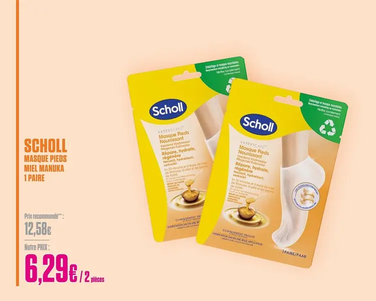 Offre: Masque pieds miel manuka