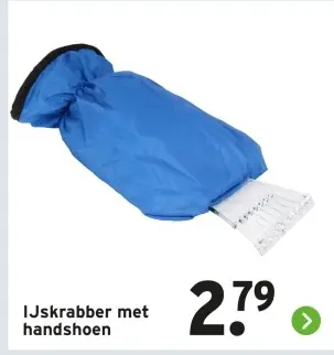 Aanbieding: IJskrabber met handschoen