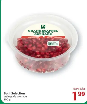 Offre: GRANAATAPPEL PITTEN GRAINES DE GRENADE