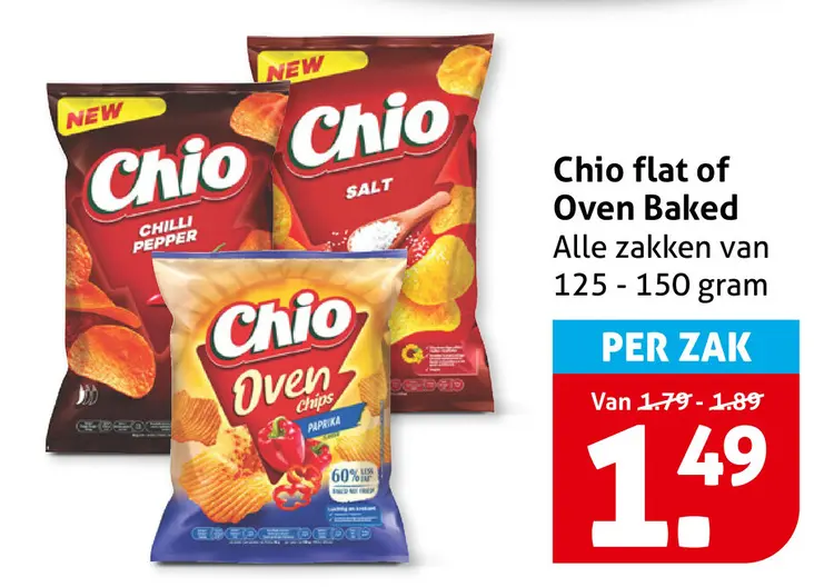 Aanbieding: Chio flat of Oven Baked