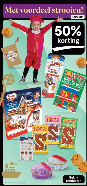 Aanbieding: Kinder Surprise, Tony's Chocolonely Aftelkale