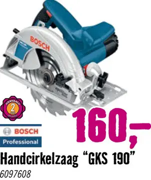 Aanbieding: BOSCH Professional Handcirkelzaag GKS 190