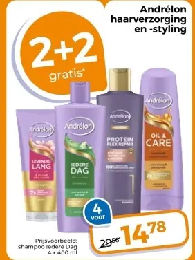 Aanbieding: Andrélon haarverzorging en -styling