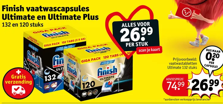 Aanbieding: Vaatwascapsules Ultimate en Ultimate P