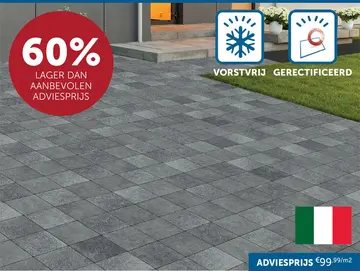Aanbieding: Terrastegel La Roche Getrommeld 20x20x1.8cm