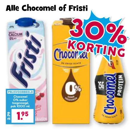 Aanbieding: Chocomel of Fristi