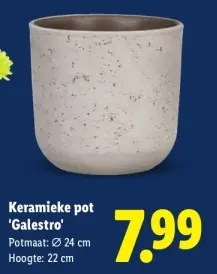 Aanbieding: Keramieke pot 'Galestro'