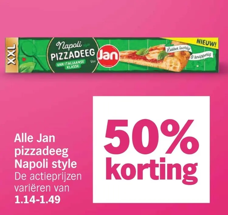 Aanbieding: Jan pizzadeeg Napoli style