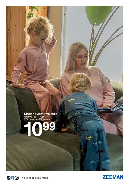 Promotie: Kinder pyjama velours