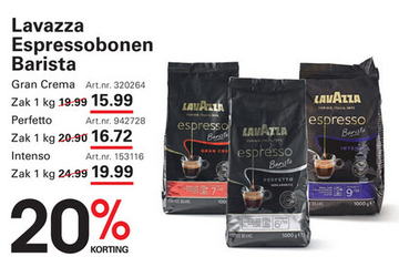 Aanbieding: Lavazza Espressobonen Barista Gran Crema