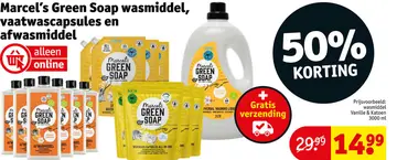 Aanbieding: Marcel's Green Soap vaatwascapsules en afwasmiddel