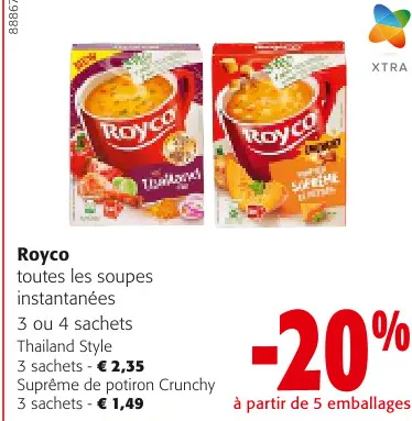 Offre: toutes les soupes instantanées