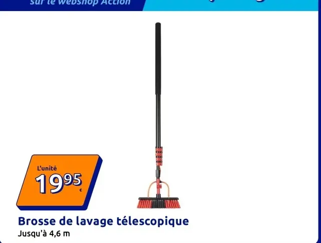 Offre: Brosse de lavage télescopique