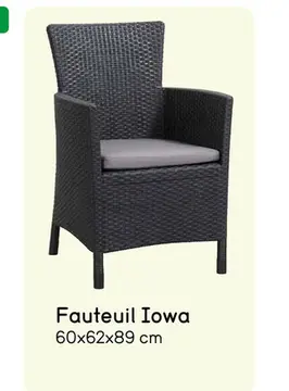 Offre: Allibert fauteuil Iowa, coussin inclus - gris
