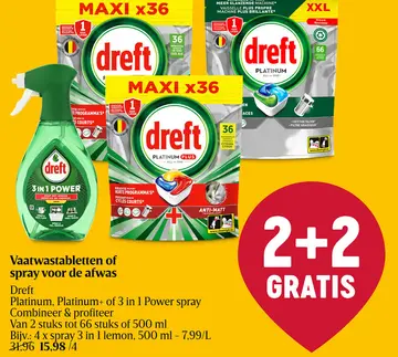 Aanbieding: Vaatwastabletten of spray voor de afwas
