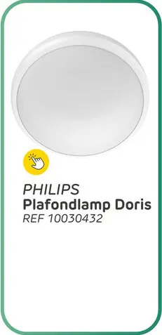 Aanbieding: Philips plafondlamp doris wit klein 6w