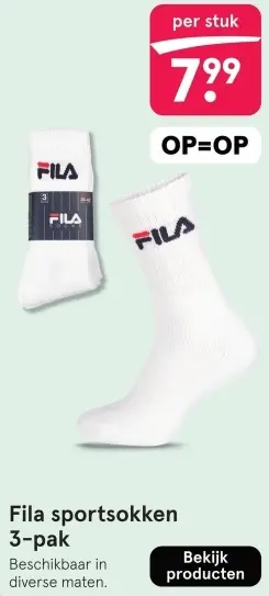 Aanbieding: Fila sportsokken 3-pak